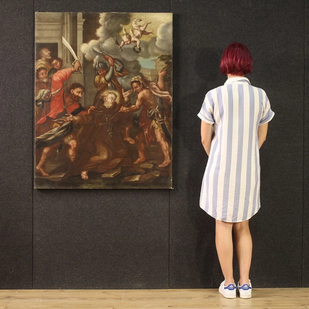 Martyrdom of St. Fidelis from Sigmaringen, oil painting on canvas, 18th century 12