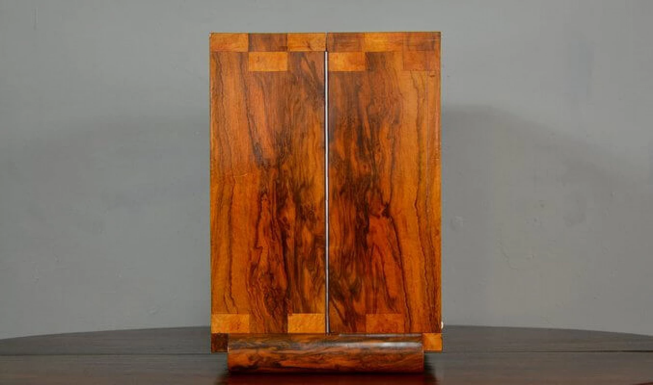 Art Deco style bar cabinet in walnut by Albicocchi & Frediani, 1920s 3