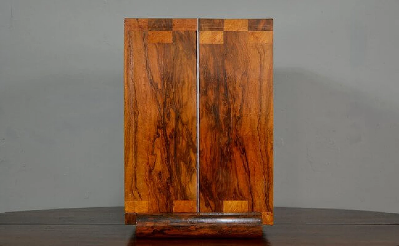 Art Deco style bar cabinet in walnut by Albicocchi & Frediani, 1920s 5