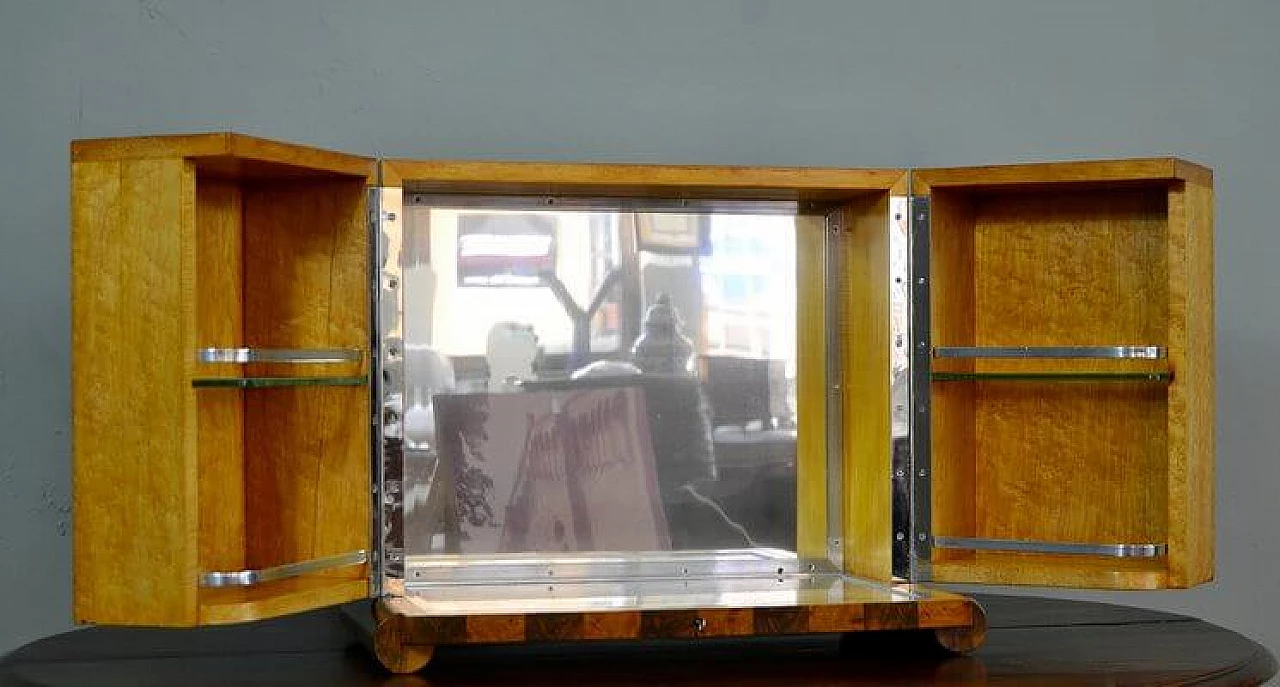 Art Deco style bar cabinet in walnut by Albicocchi & Frediani, 1920s 9