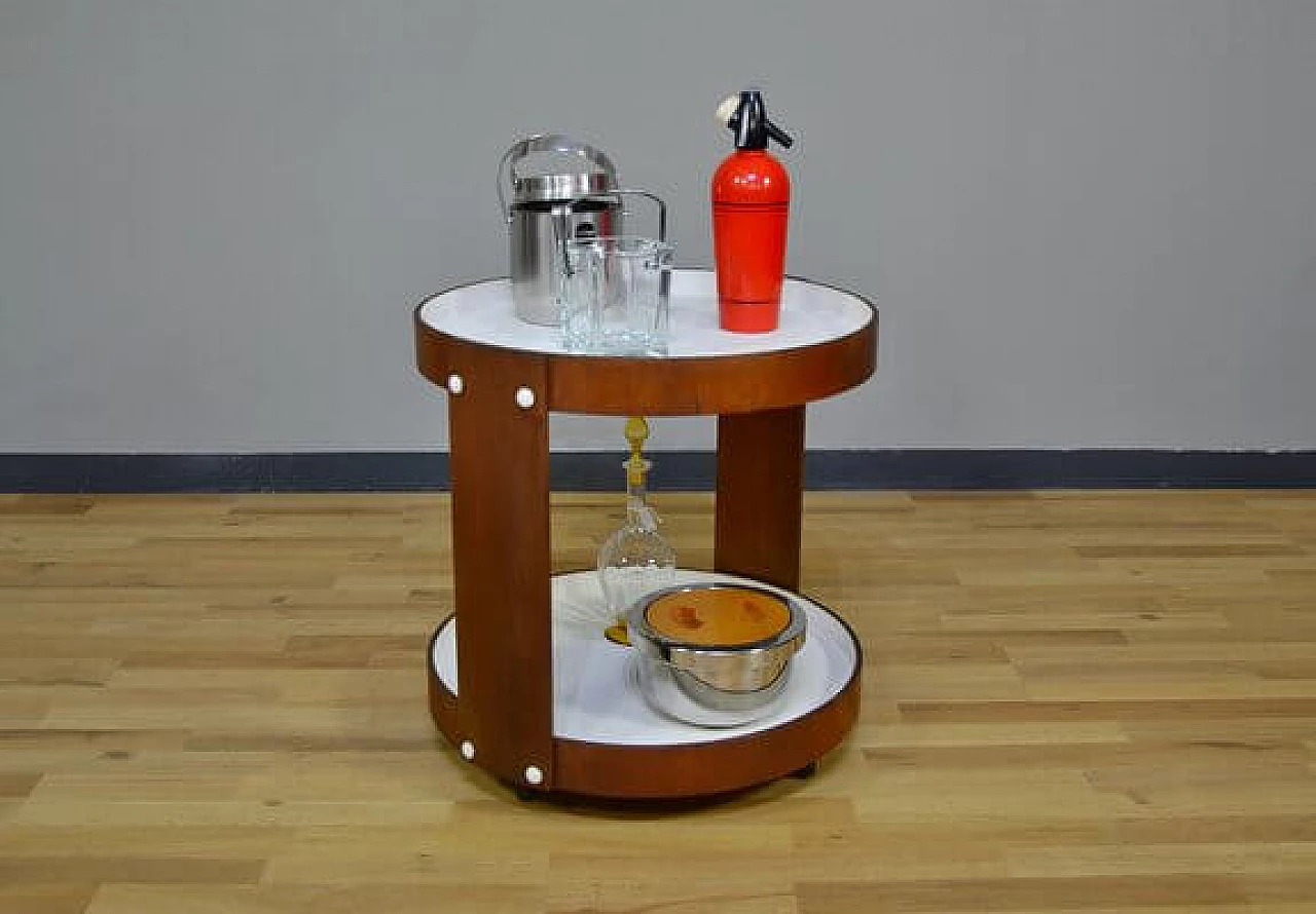 Beech bar trolley by Zebra Mobili, 1960s 8