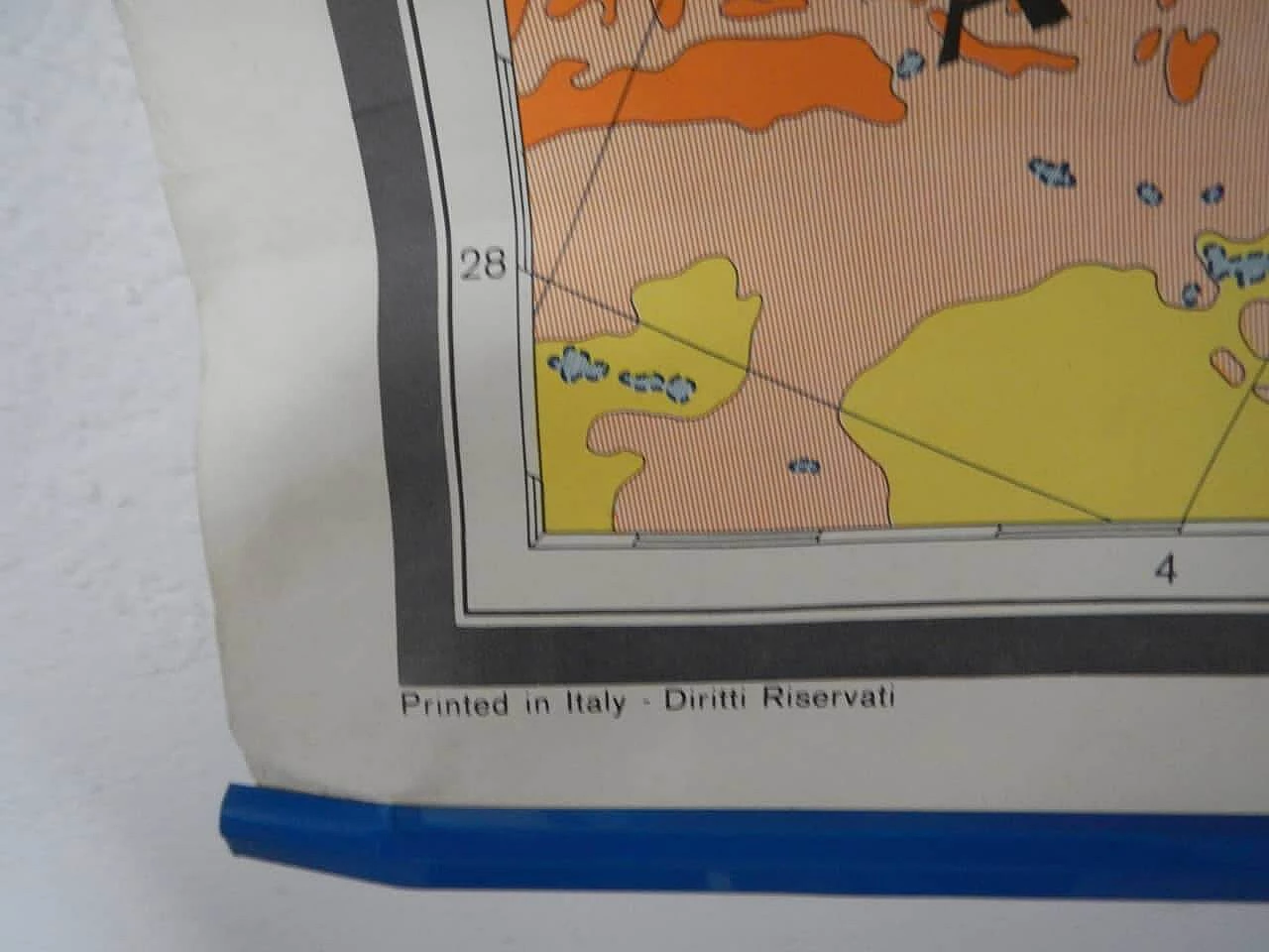 Cartina dell'Europa fisica di Vallardi Industrie Grafiche, anni '90 1