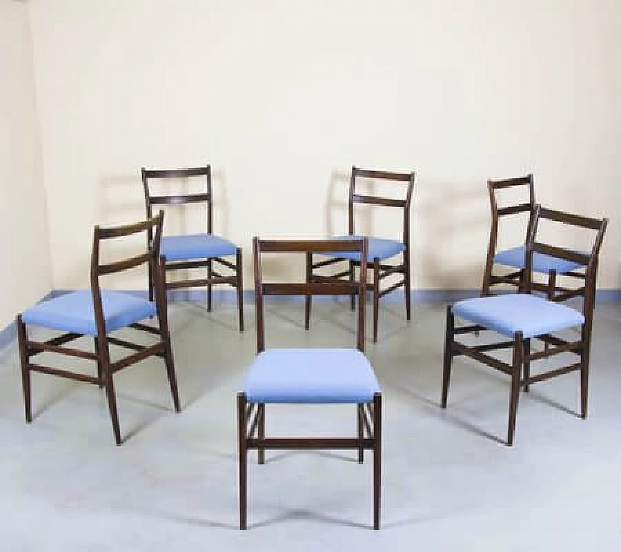 6 Leggera Chairs by Gio Ponti for Cassina, 1950s 2
