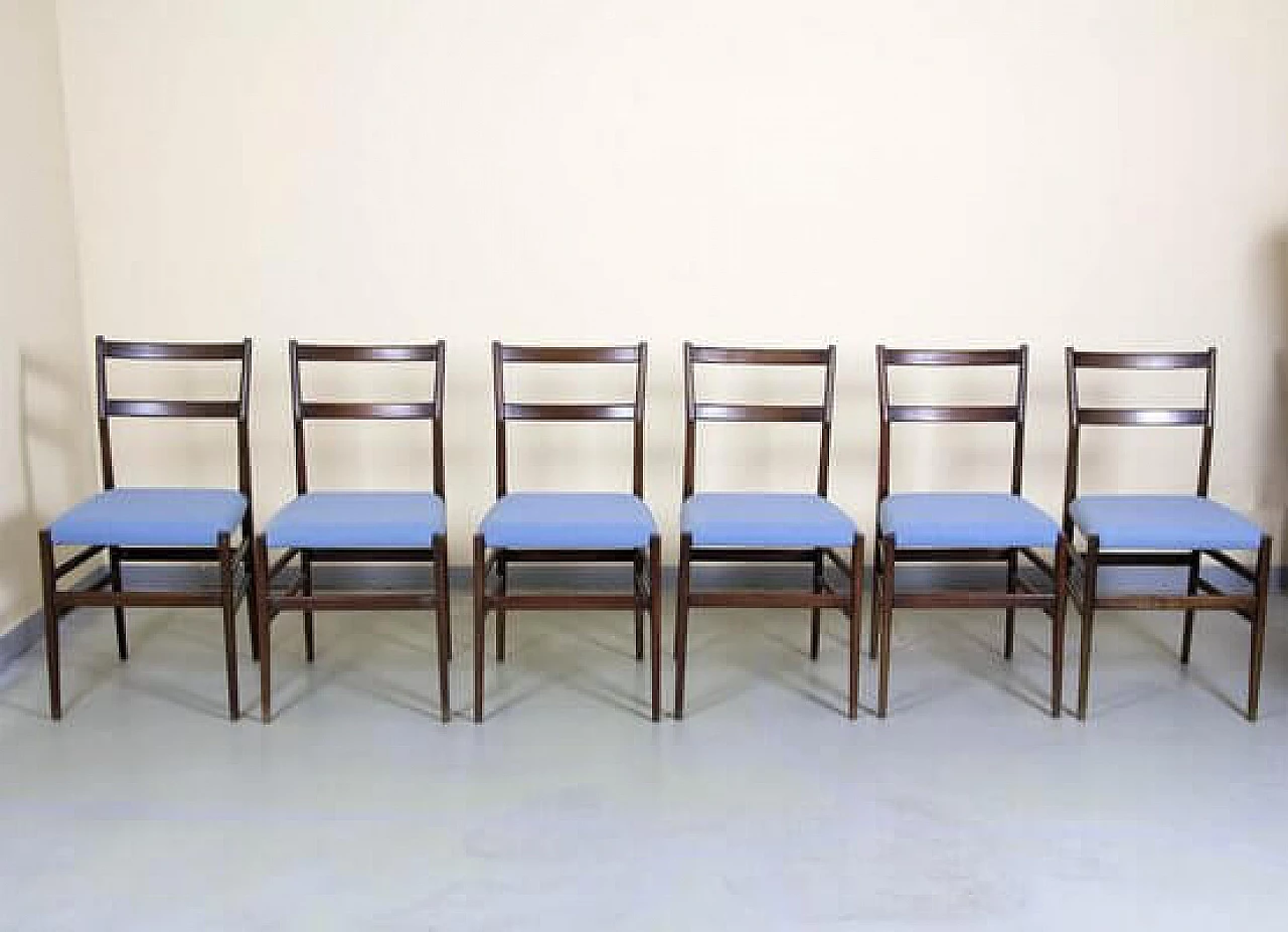 6 Leggera Chairs by Gio Ponti for Cassina, 1950s 3