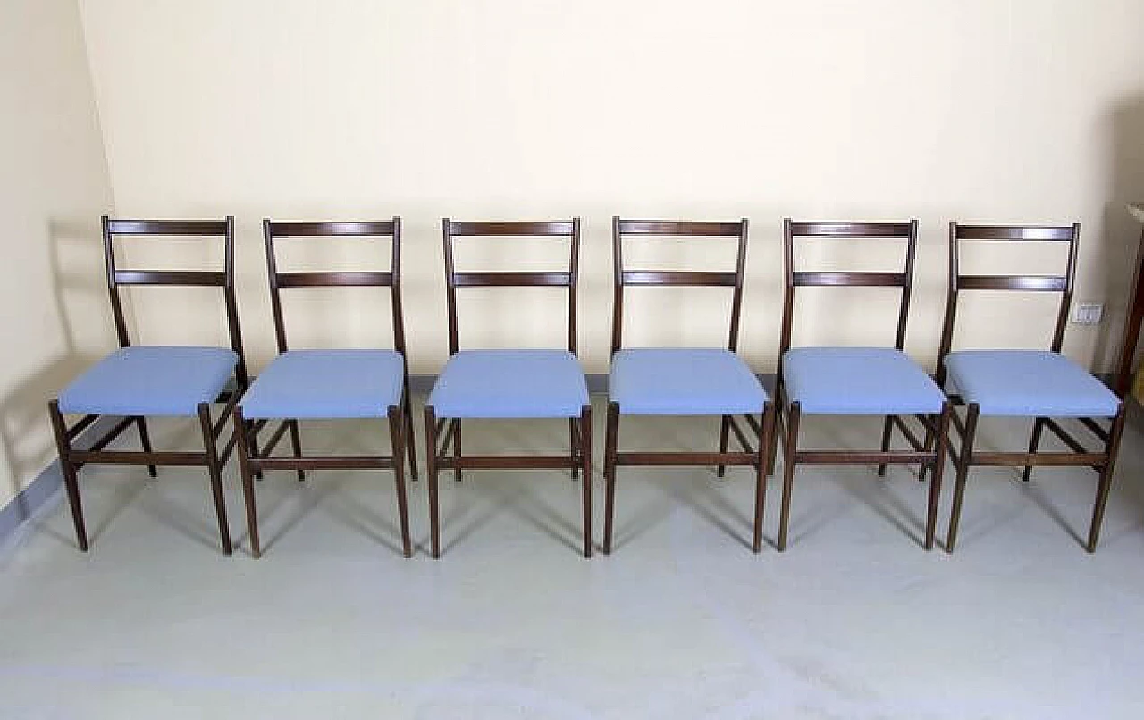 6 Leggera Chairs by Gio Ponti for Cassina, 1950s 4