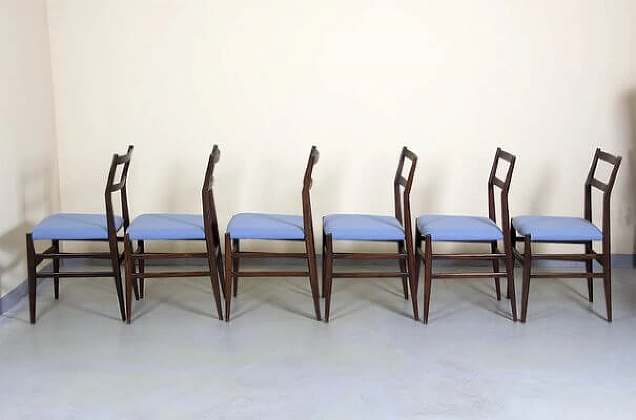 6 Leggera Chairs by Gio Ponti for Cassina, 1950s 7