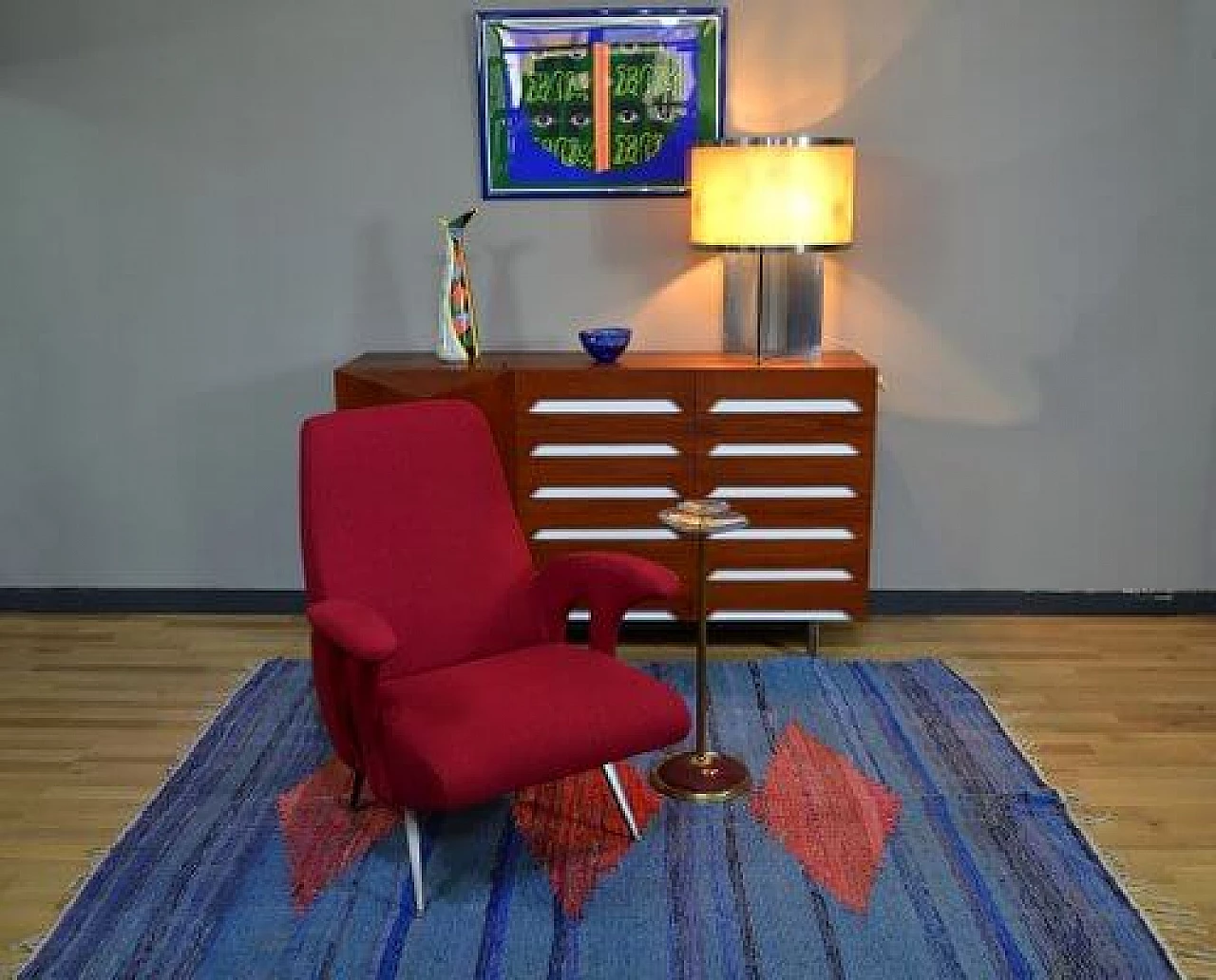 Armchair in fabric by Framar, 1960s 9