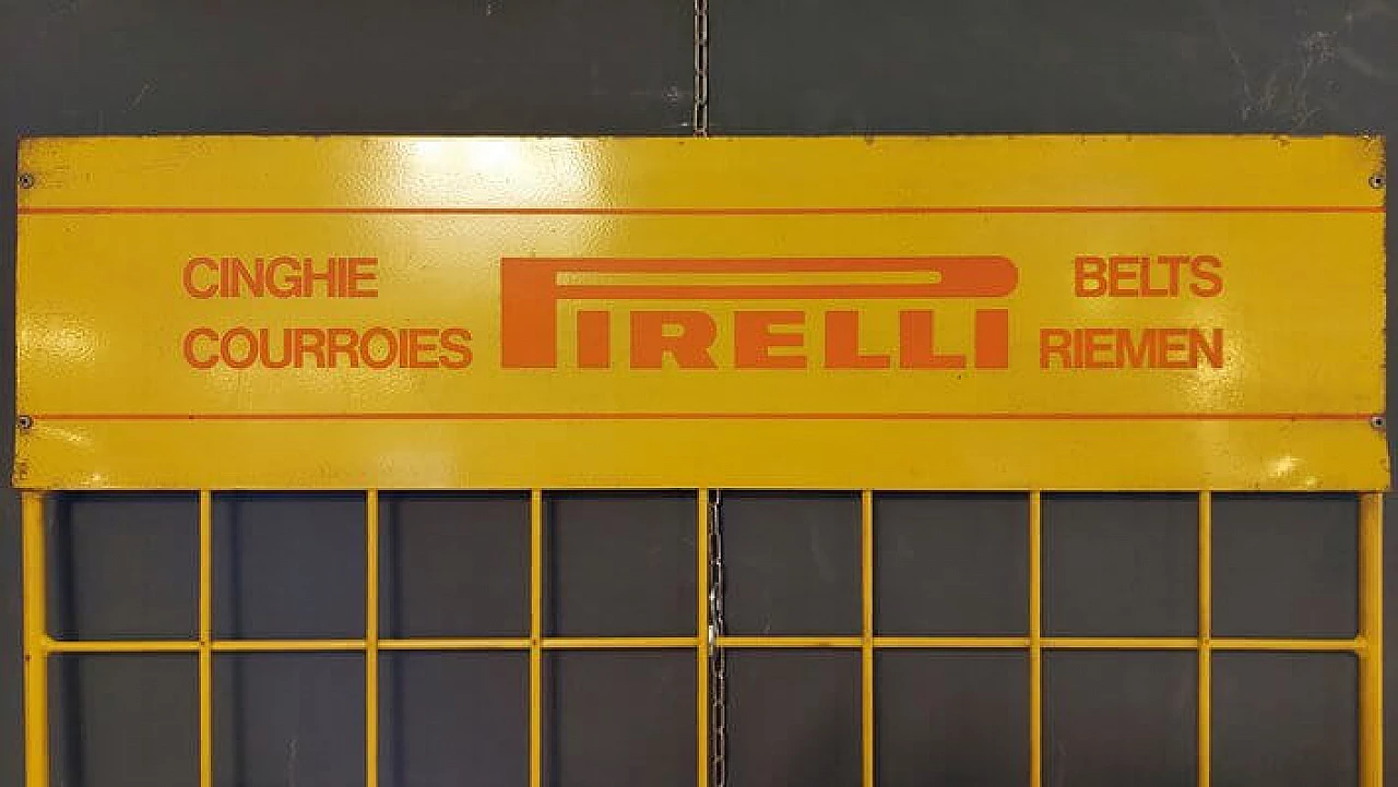Portariviste pubblicitario Pirelli in ferro smaltato, anni '60 5