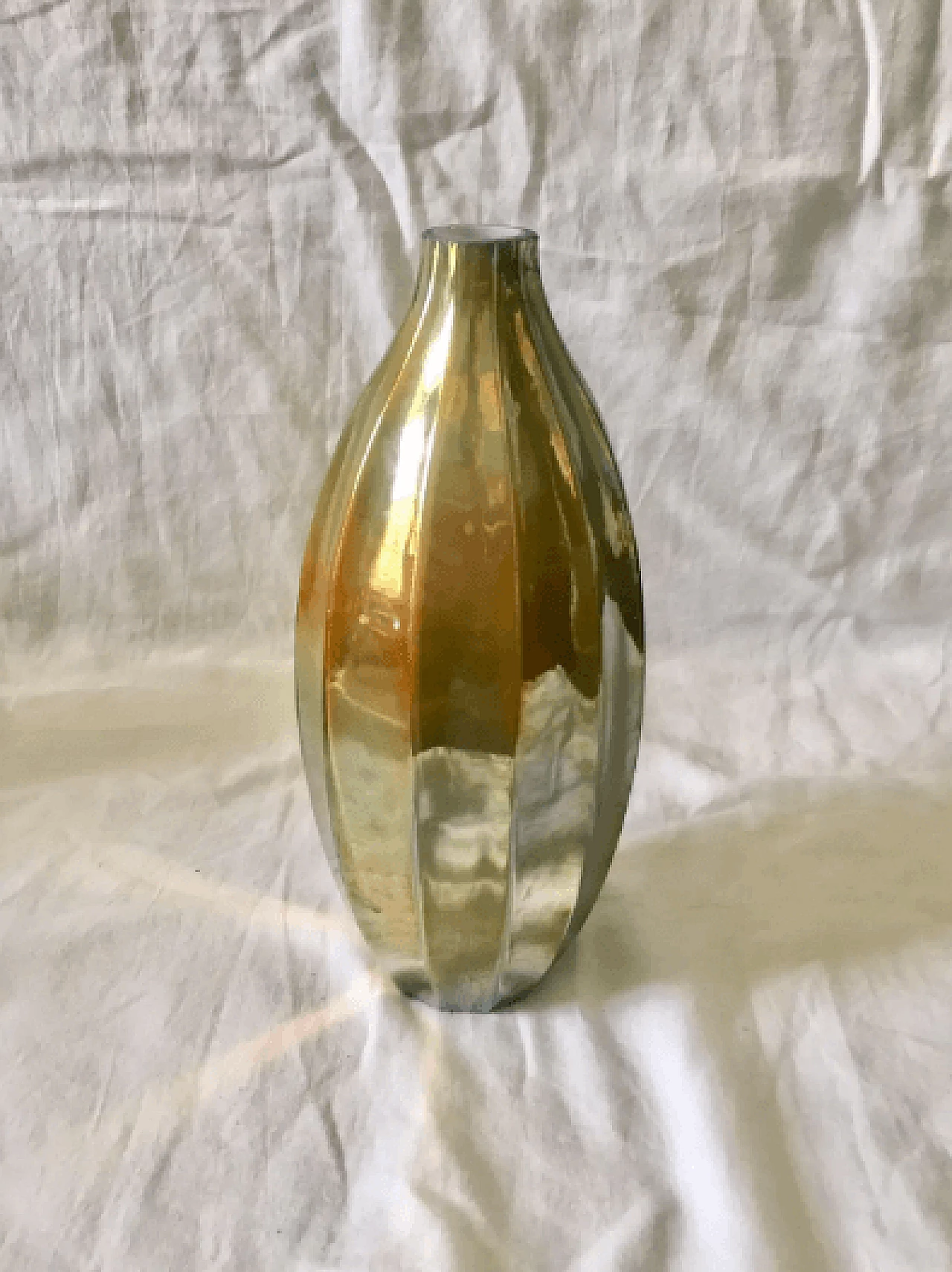 Vaso modernista in vetro iridescente e traslucido con sfumature d'argento, anni '80 12
