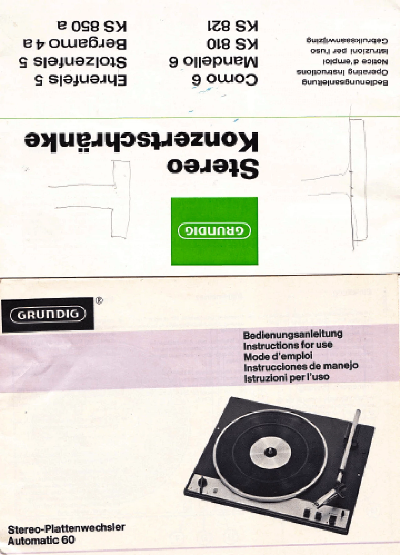 Grundig Mandello 6 turntable radio, 1970s 24