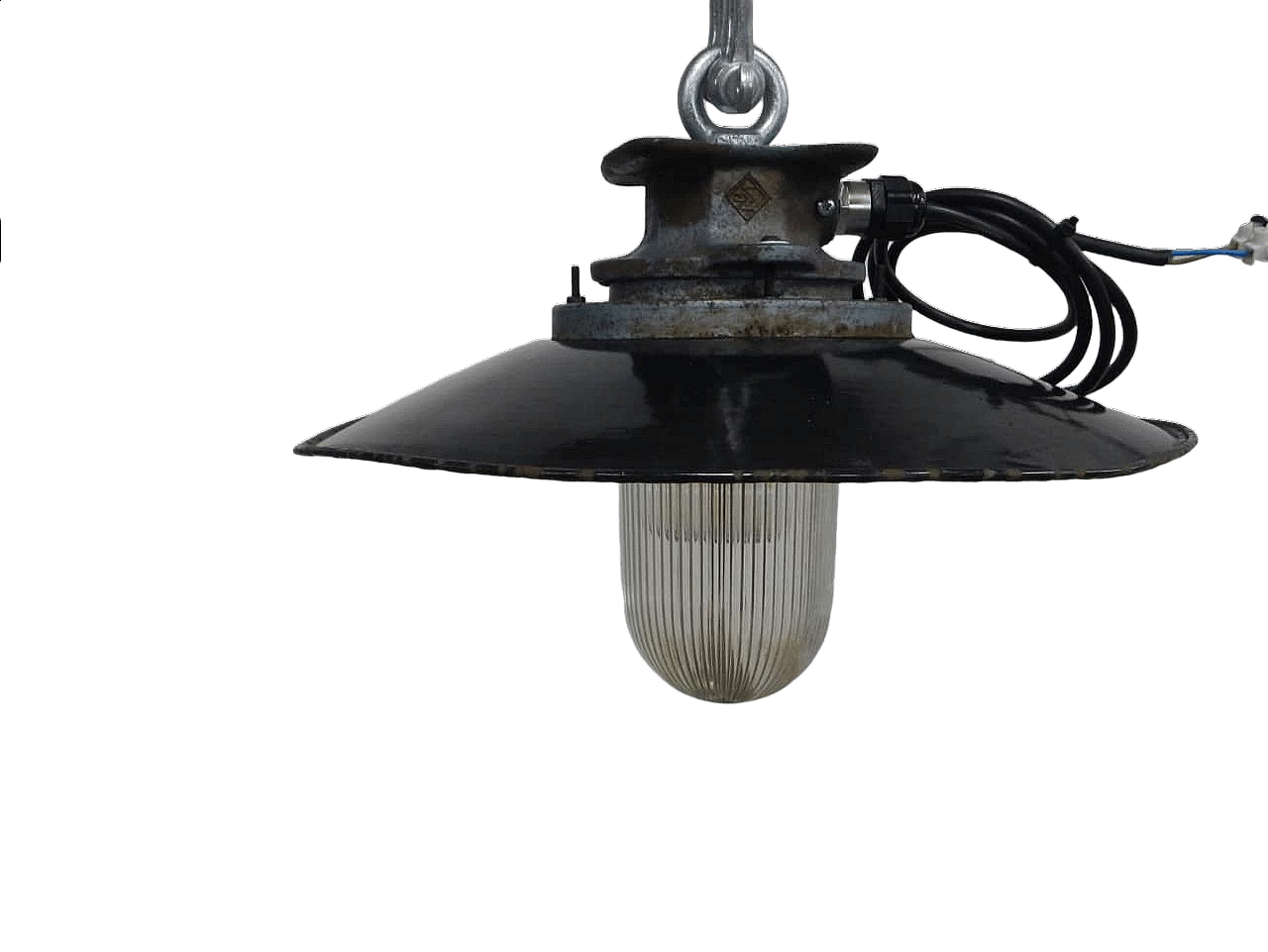 Outdoor lamp in metal and glass, 1950s 11