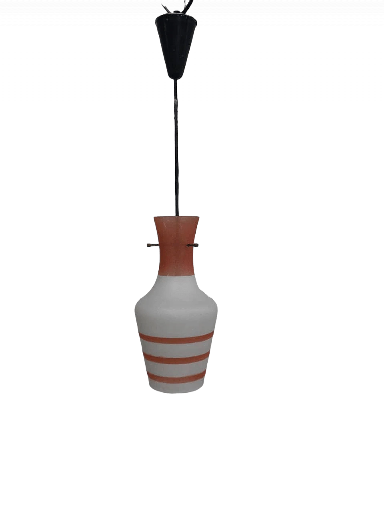 Lampadario da cucina in vetro, anni '50 11