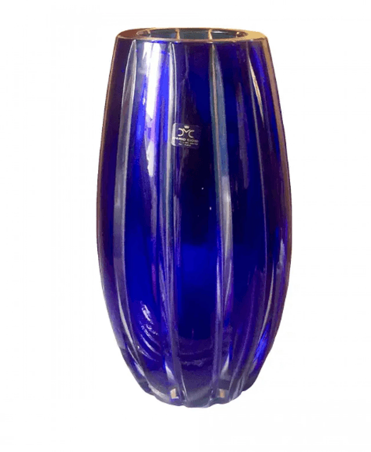Blue Crystal Vase by Mario Cioni & C., 2000s | intOndo Blue Crystal Vase by Mario Cioni & C., 2000s | intOndo