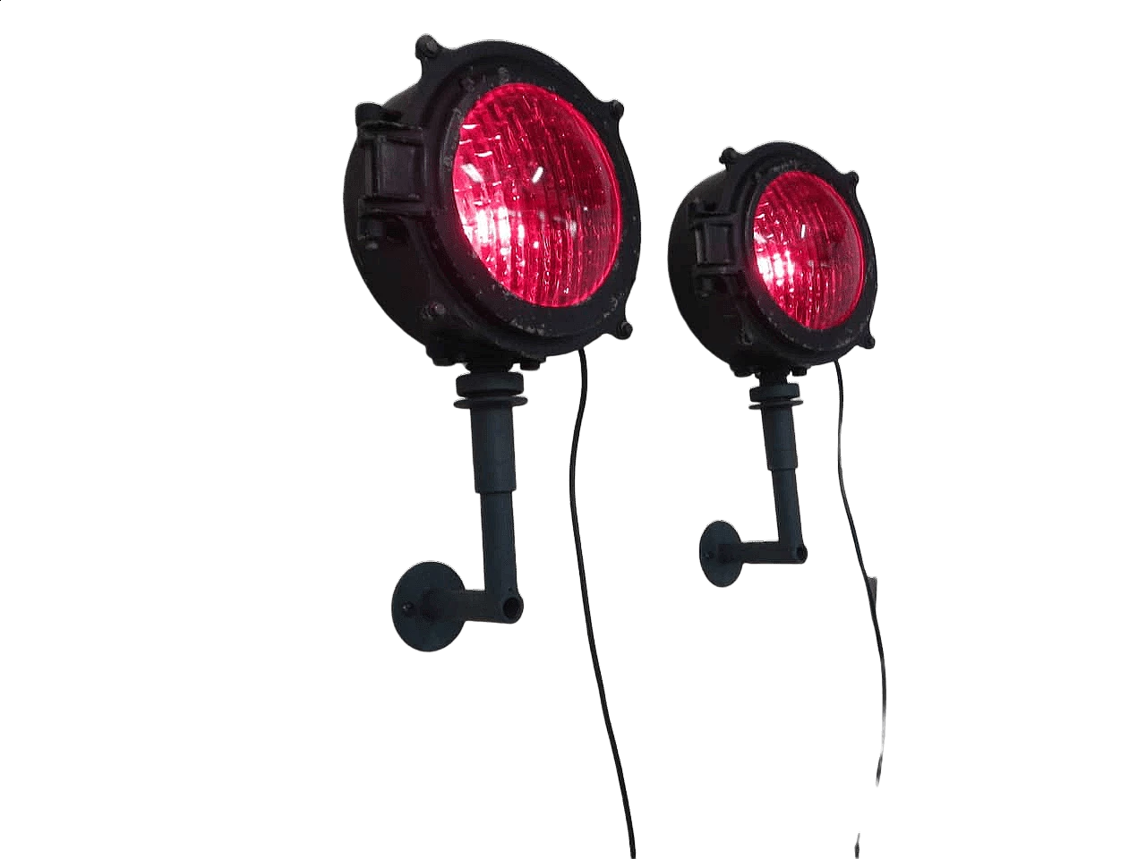 Pair of theater spotlights by WABCO, 1960s 11