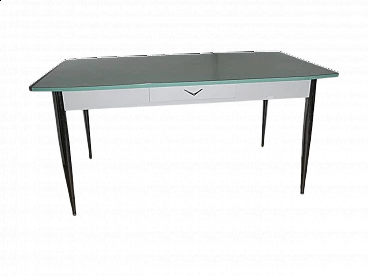 Kitchen table in green wood, 1970s