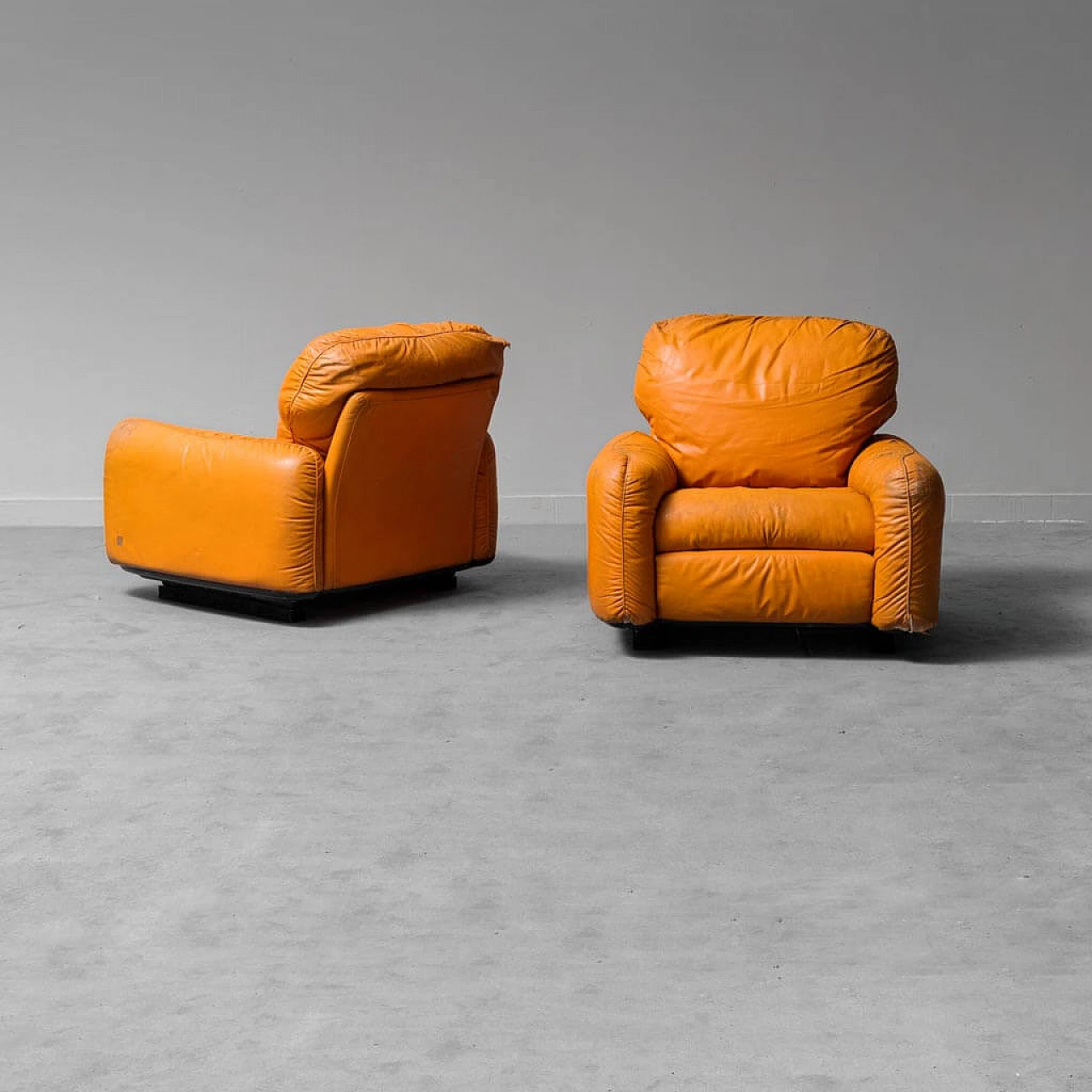 Coppia di poltrone Piumotto di Arrigo Arrigoni per Busnelli, anni ’70 1