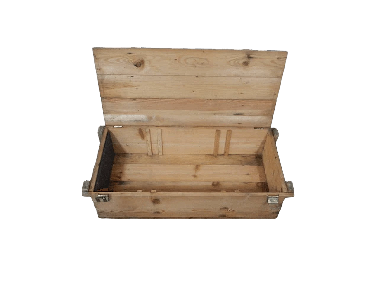 Chest in wooden with rope handles, 1980s 9