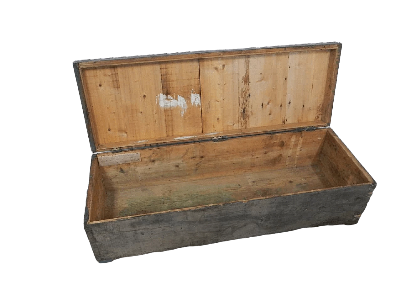 Baule in legno di abete verniciato, anni '40 9