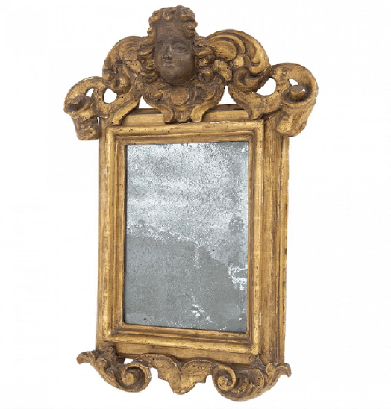 Specchio Barocco con cornice in legno dorato, '600 1