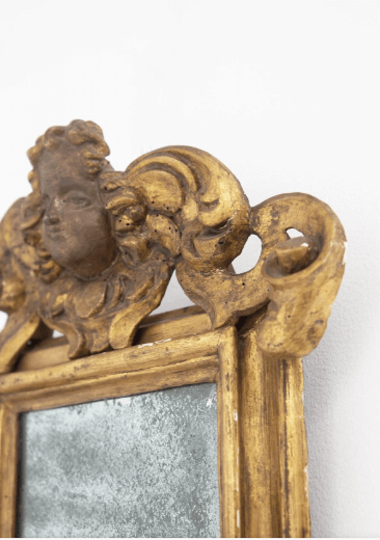 Specchio Barocco con cornice in legno dorato, '600 3