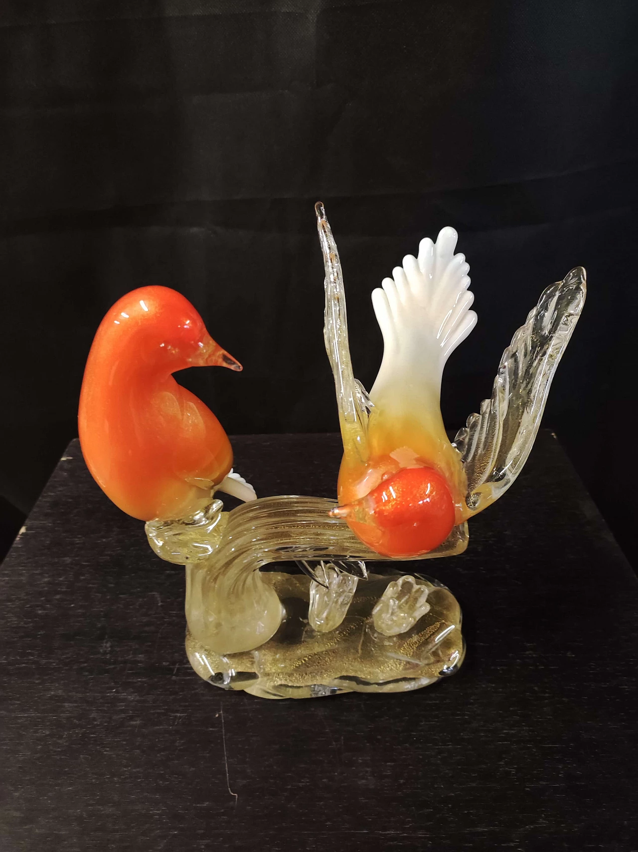 Birds in Murano glass by Salviati, 1990s 1