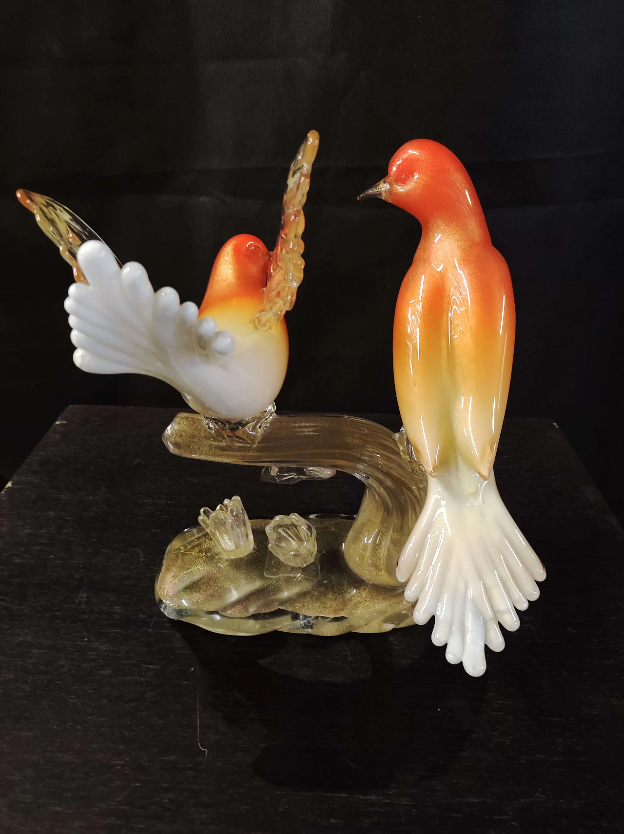 Birds in Murano glass by Salviati, 1990s 3