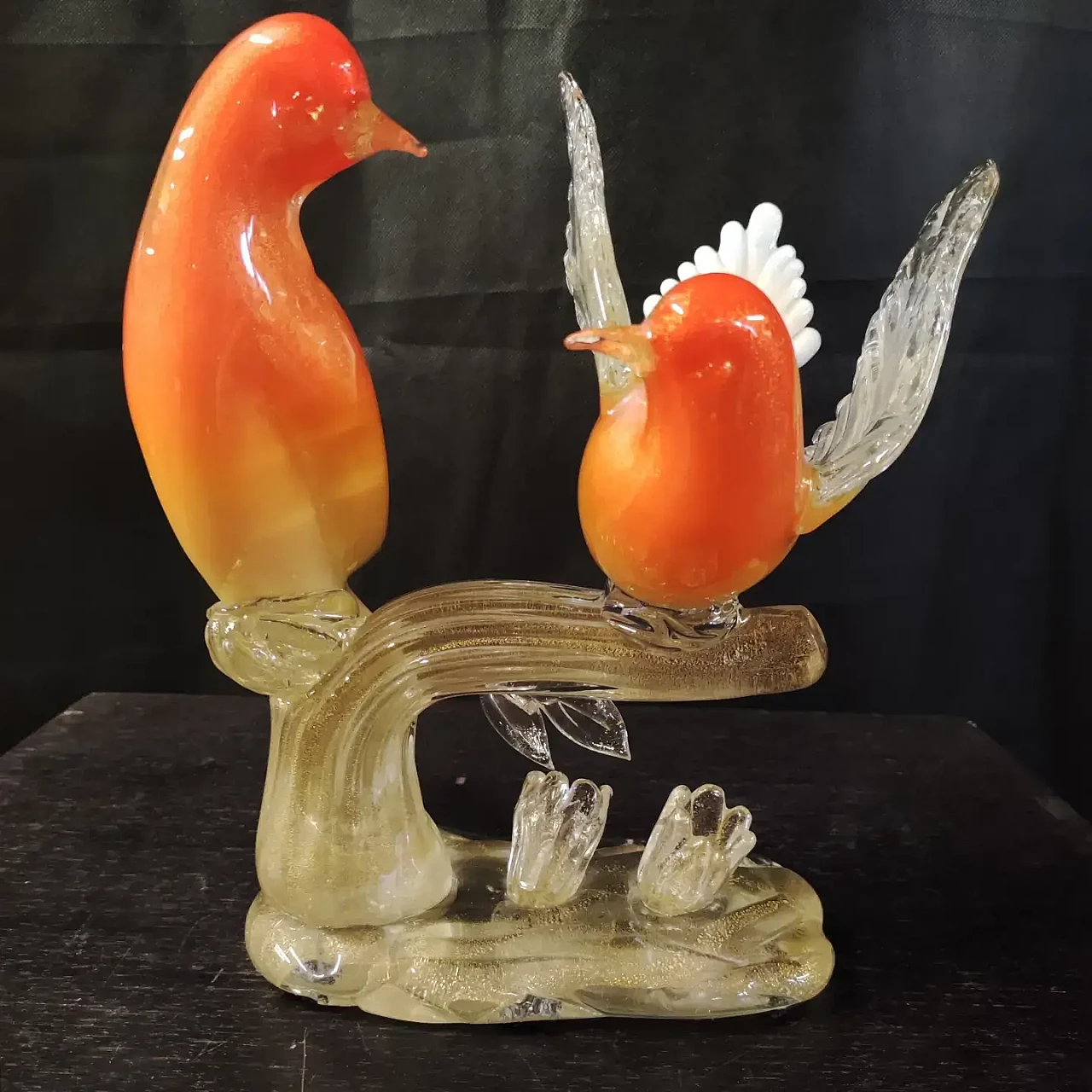 Birds in Murano glass by Salviati, 1990s 6