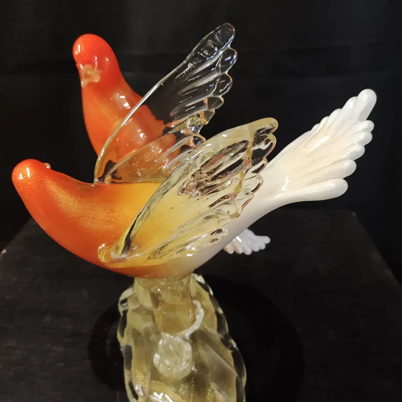 Birds in Murano glass by Salviati, 1990s 12