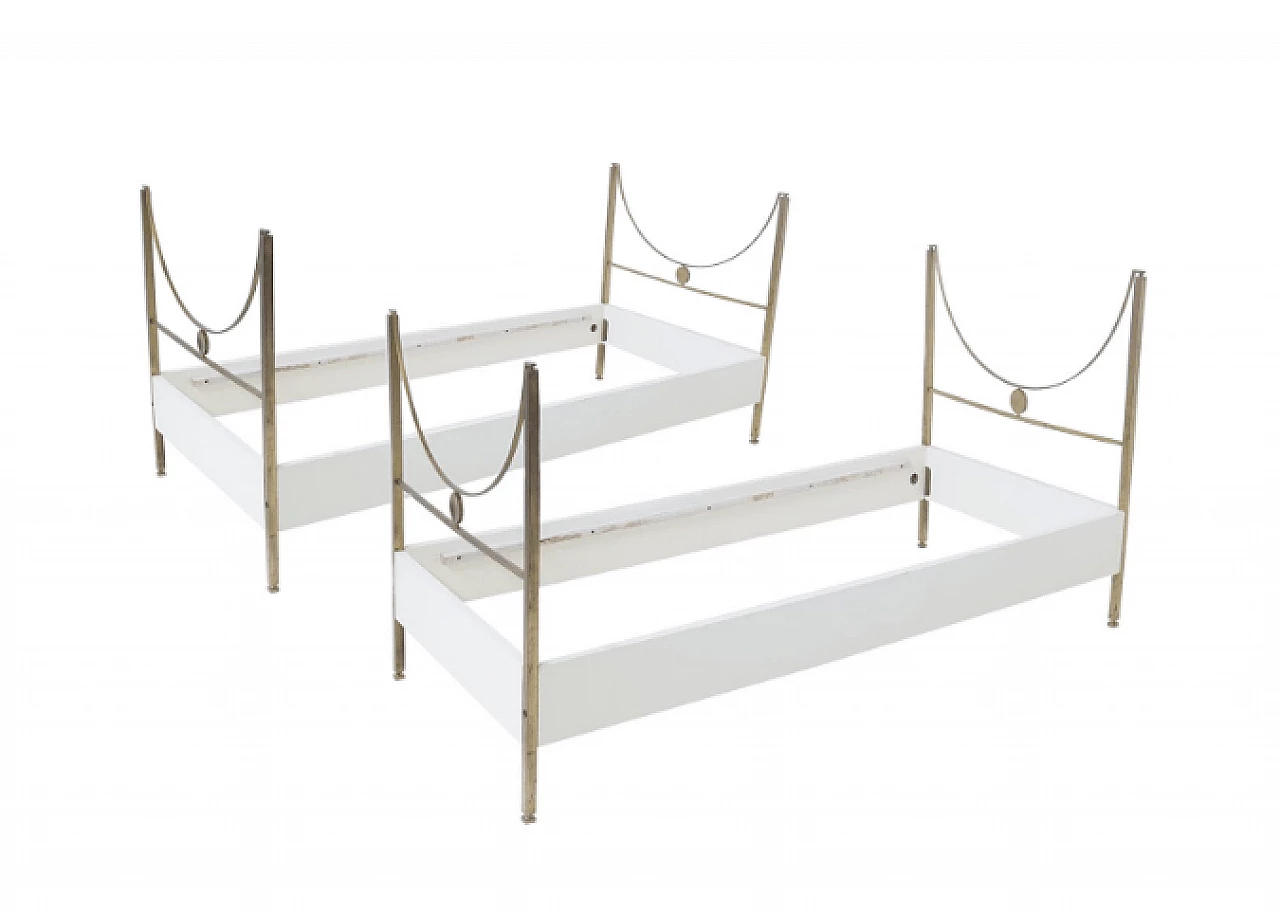 Pair of single beds by Carlo de Carli for Sormani, 1960s 1