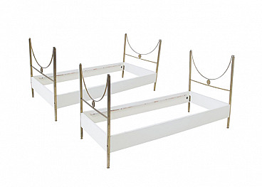 Pair of single beds by Carlo de Carli for Sormani, 1960s
