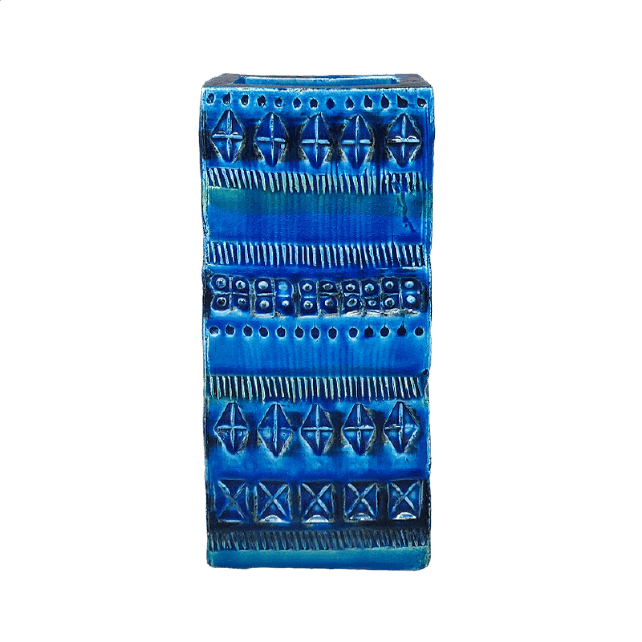 Vaso Blu Rimini in ceramica di Aldo Londi per Bitossi, anni '60 6