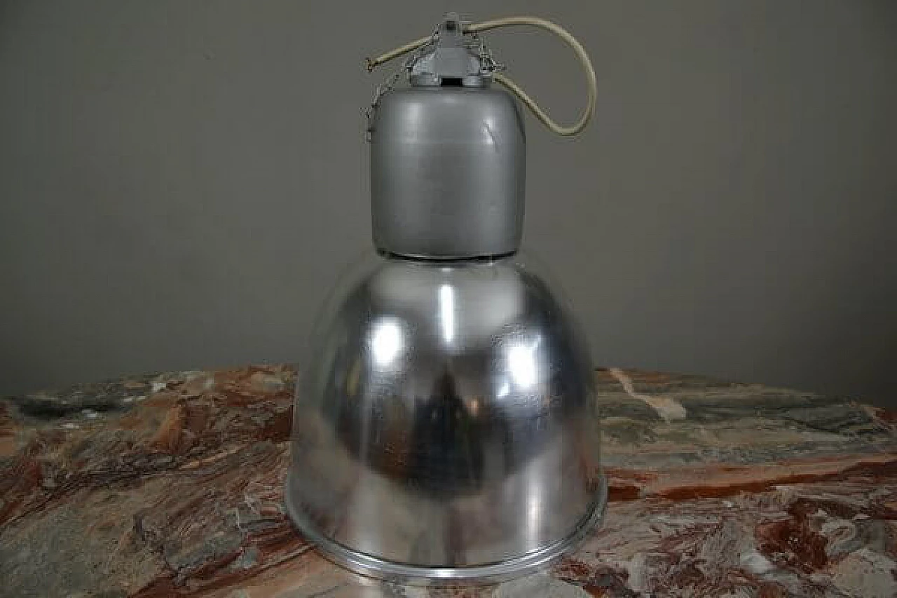 Industrial lamp in aluminum and metal, 1970s 3