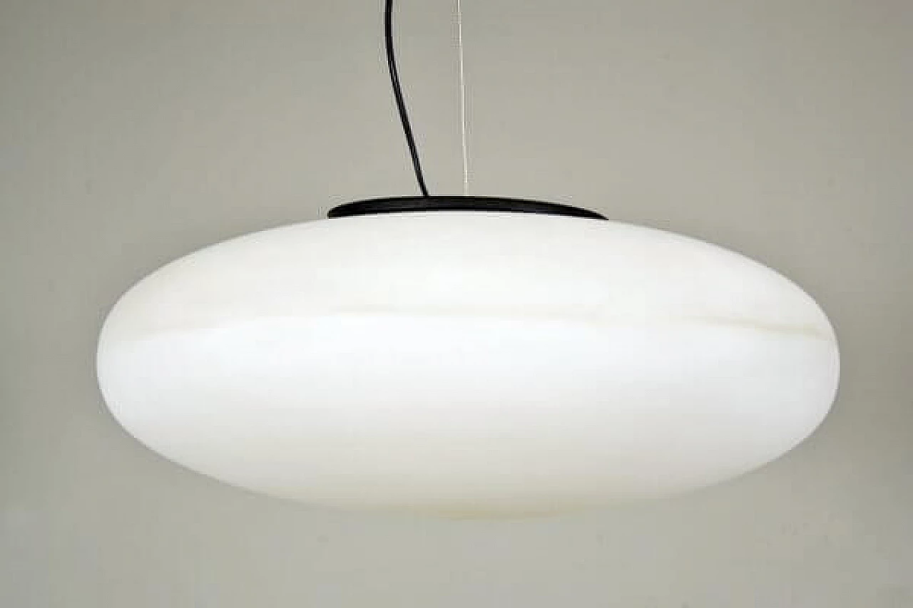 Lampada a sospensione Ufo in vetro, anni '50 3