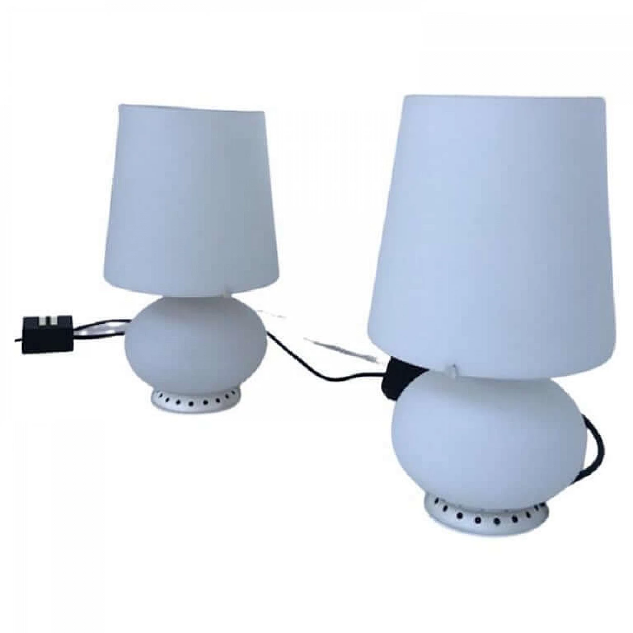 Pair of 1853 table lamps by Max Ingrand for Fontana Arte, 1960s 1