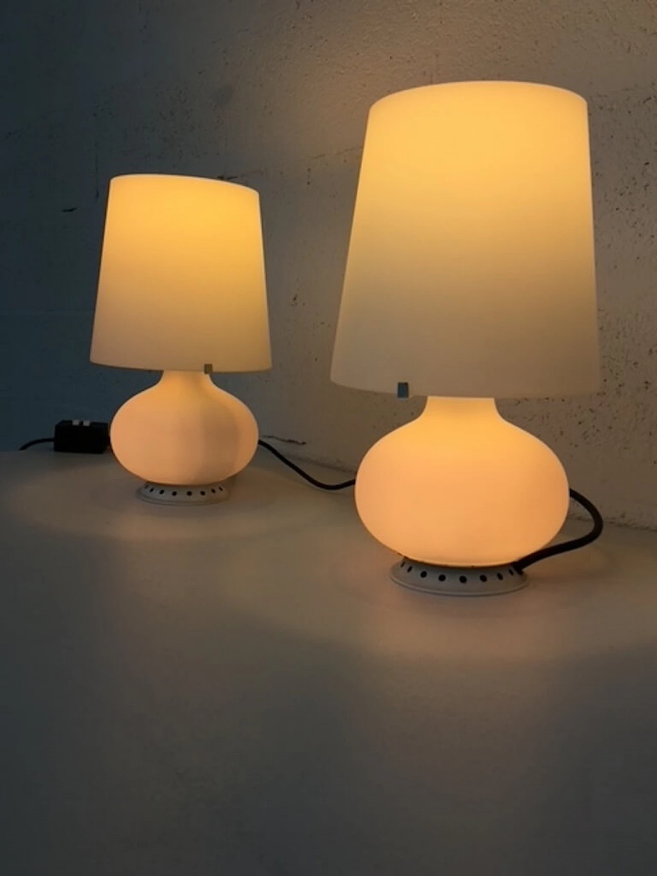 Pair of 1853 table lamps by Max Ingrand for Fontana Arte, 1960s 2