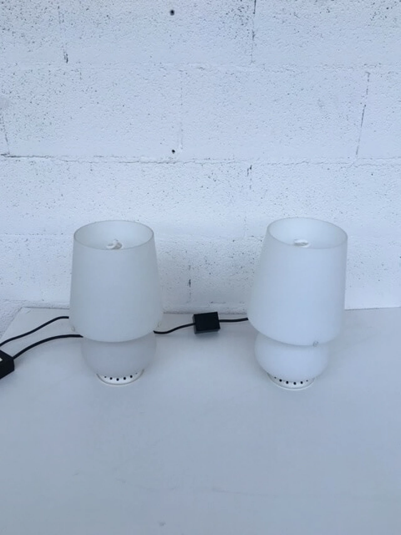 Pair of 1853 table lamps by Max Ingrand for Fontana Arte, 1960s 5