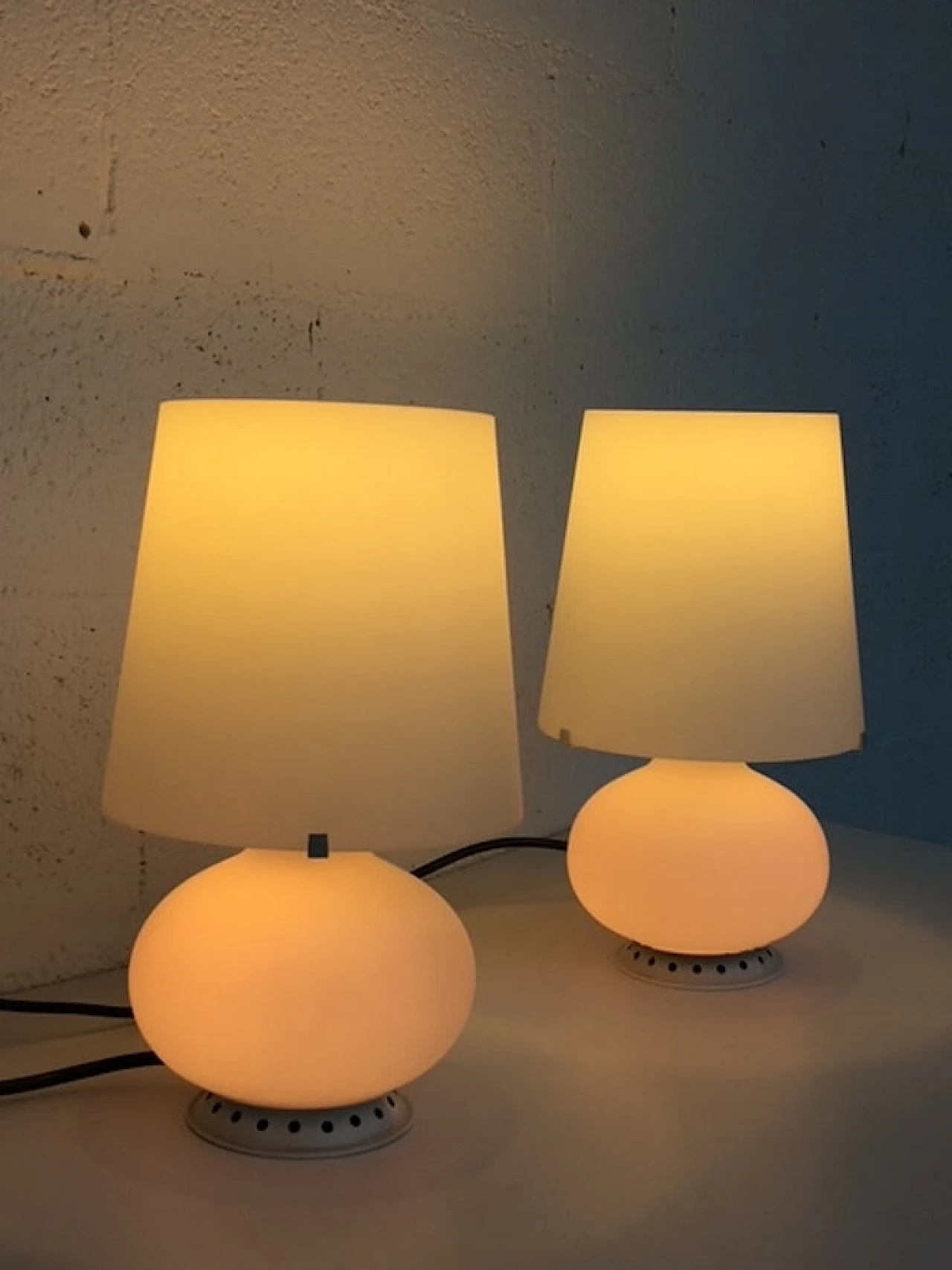 Pair of 1853 table lamps by Max Ingrand for Fontana Arte, 1960s 7