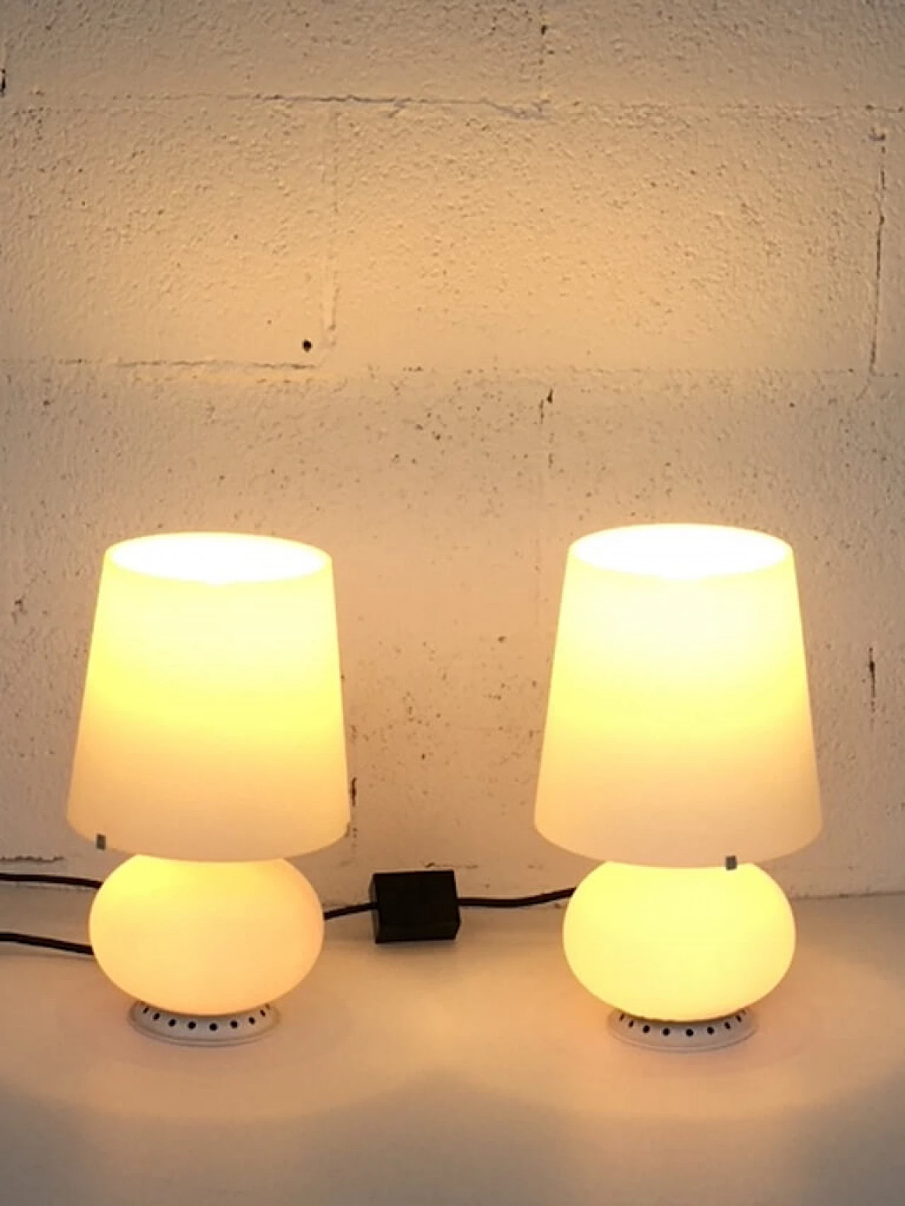 Pair of 1853 table lamps by Max Ingrand for Fontana Arte, 1960s 8