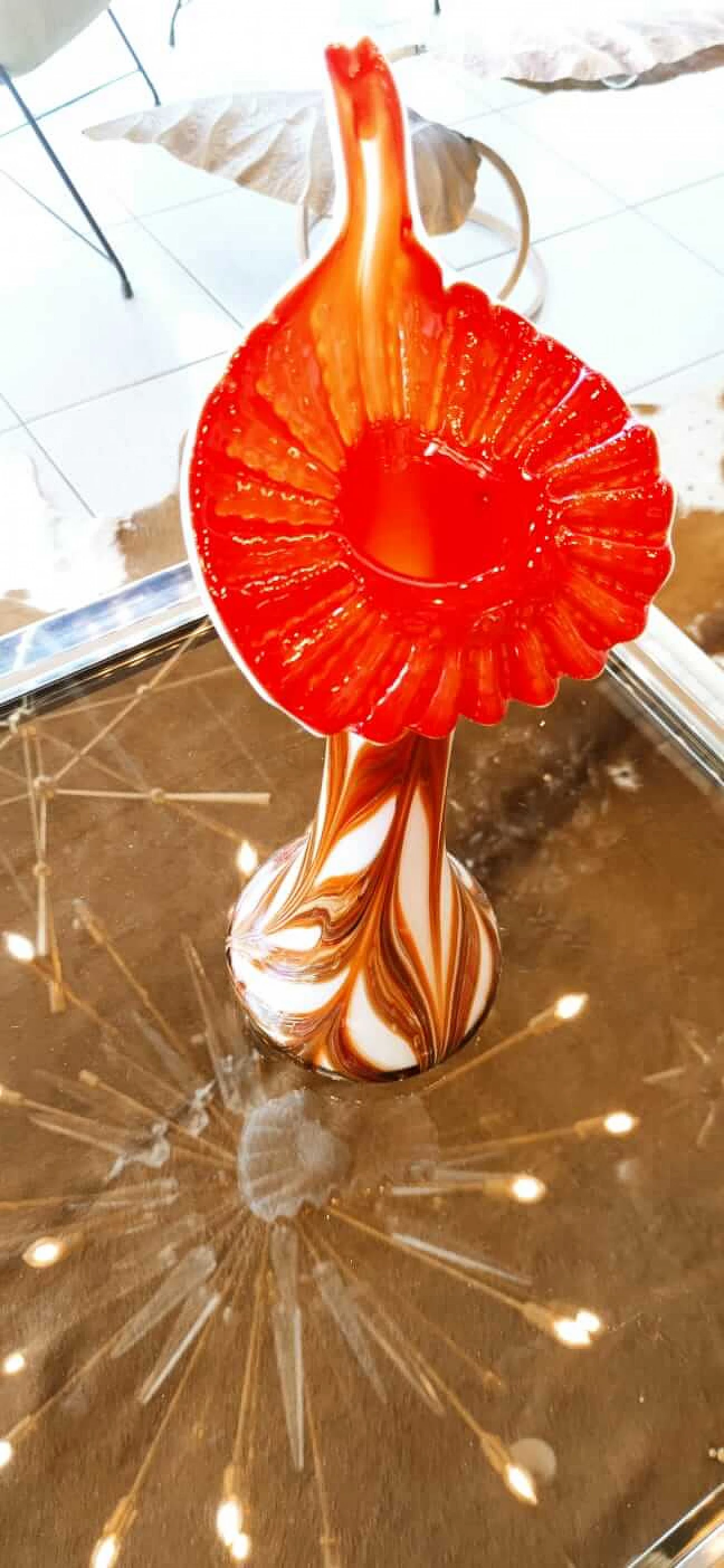 Vaso in vetro di Murano a forma di bulbo, anni '70 2