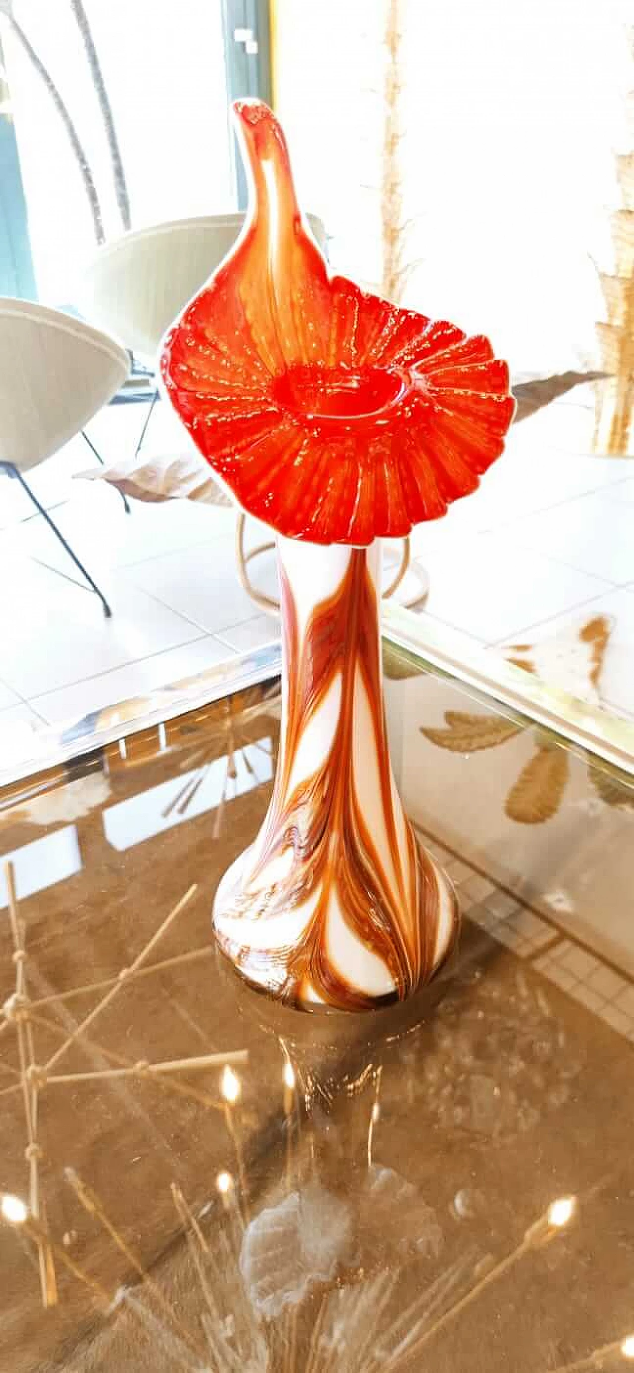 Vaso in vetro di Murano a forma di bulbo, anni '70 12