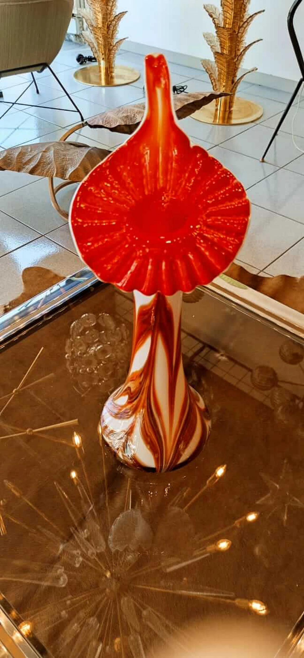 Vaso in vetro di Murano a forma di bulbo, anni '70 13