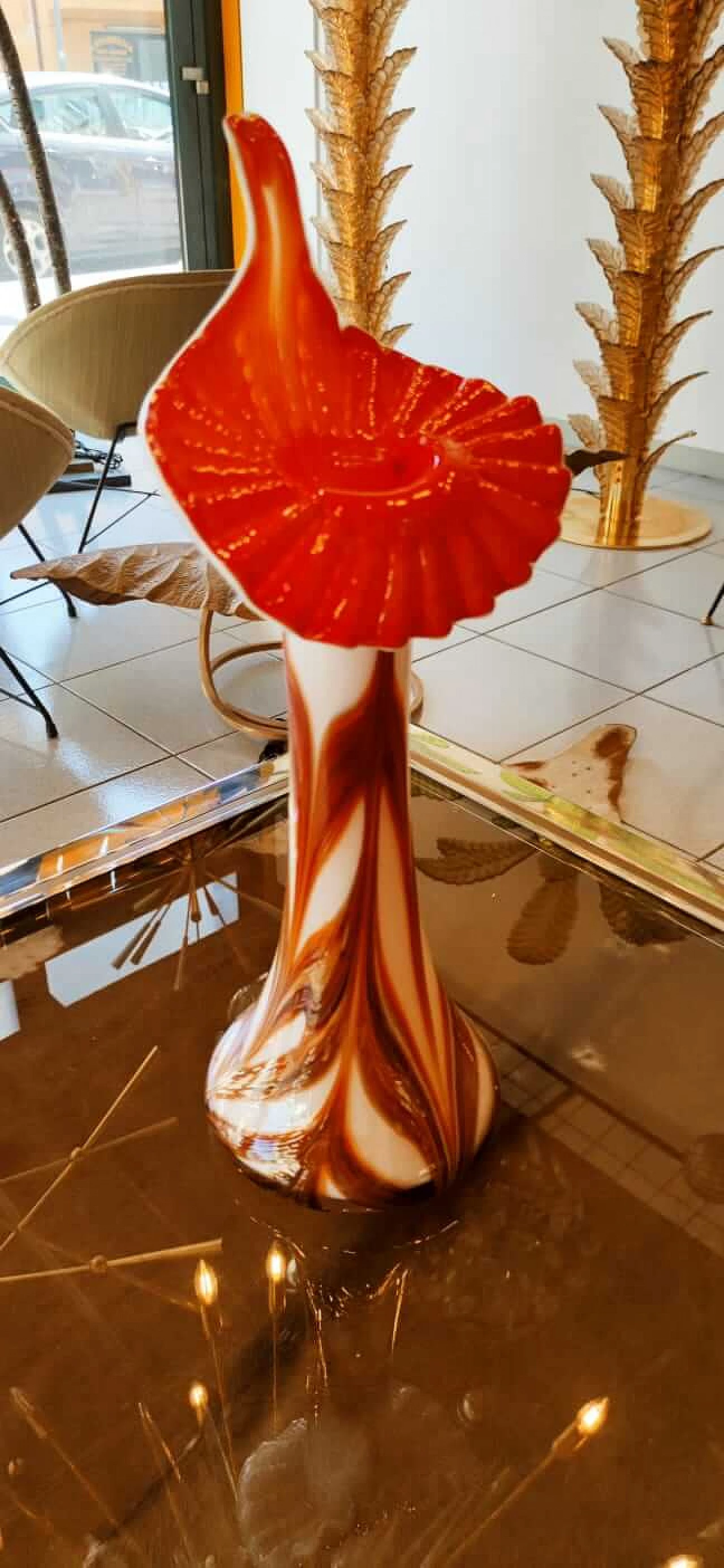 Vaso in vetro di Murano a forma di bulbo, anni '70 20