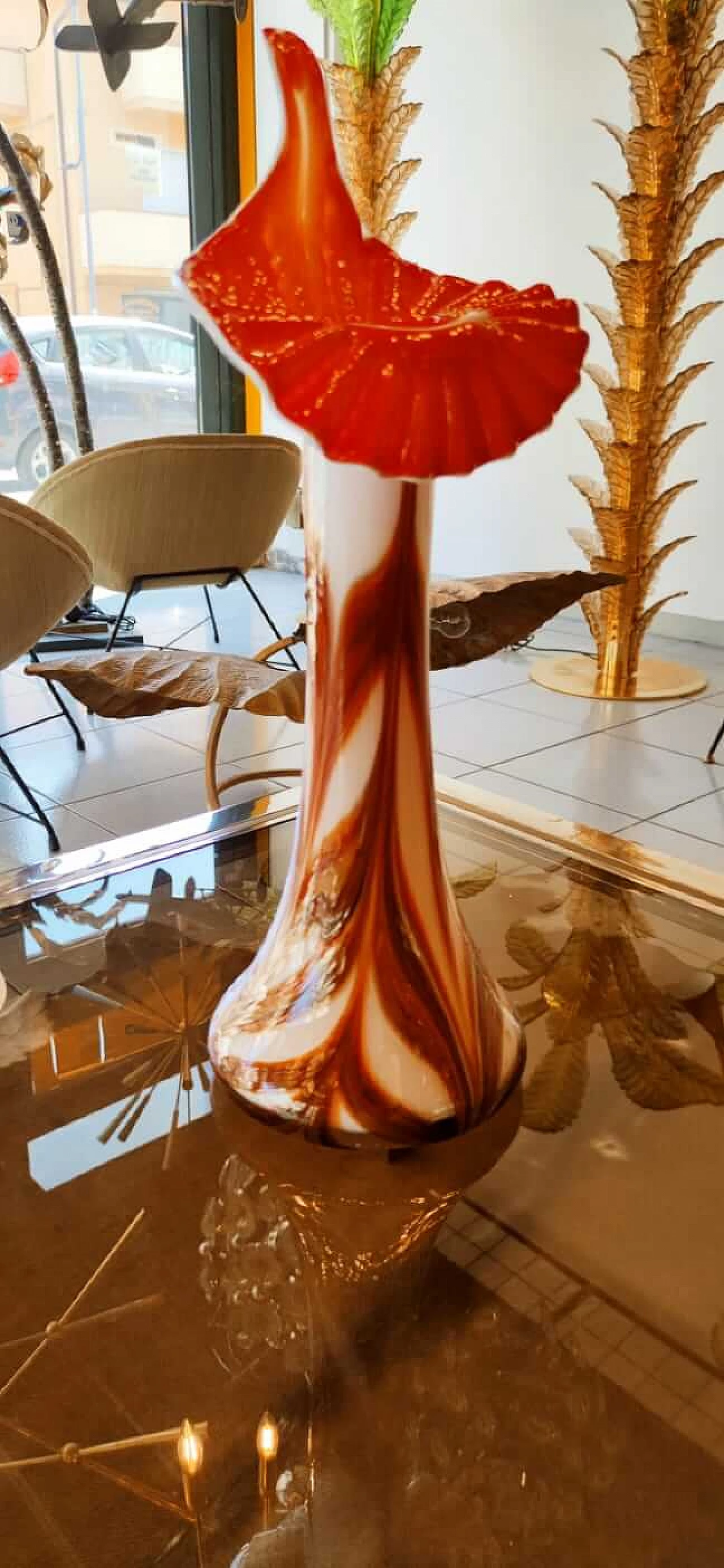 Vaso in vetro di Murano a forma di bulbo, anni '70 21