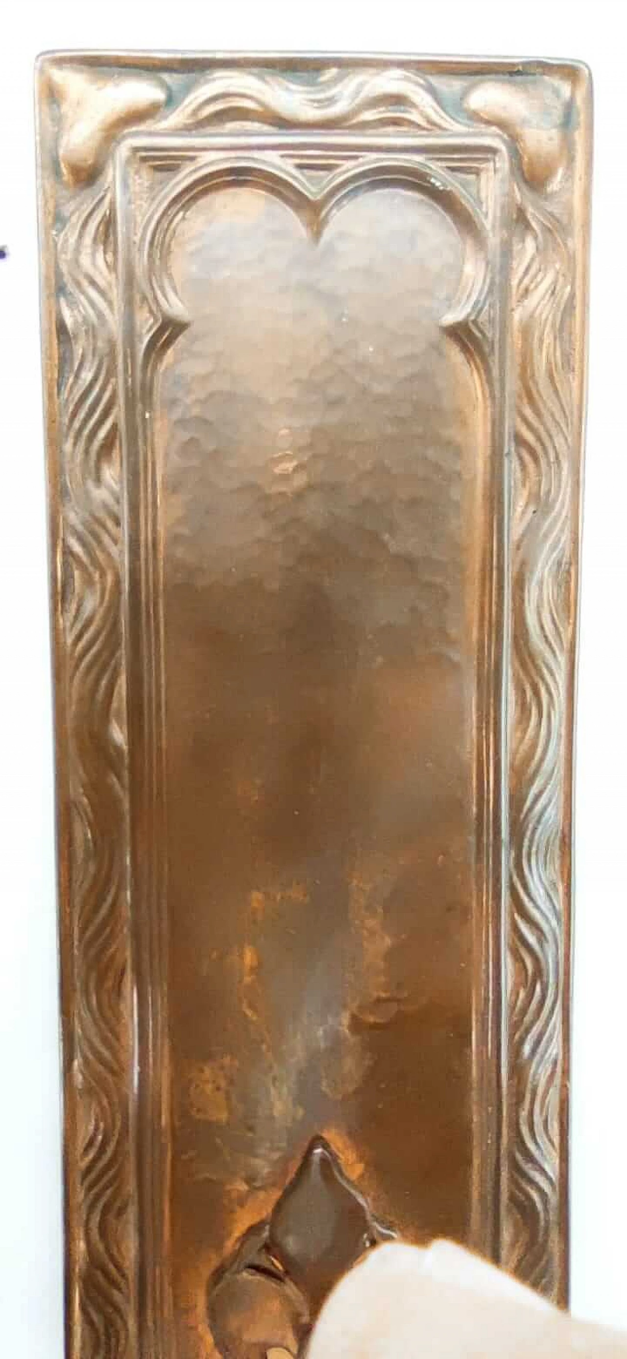 Coppered brass wall light with small fans, 1960s 18