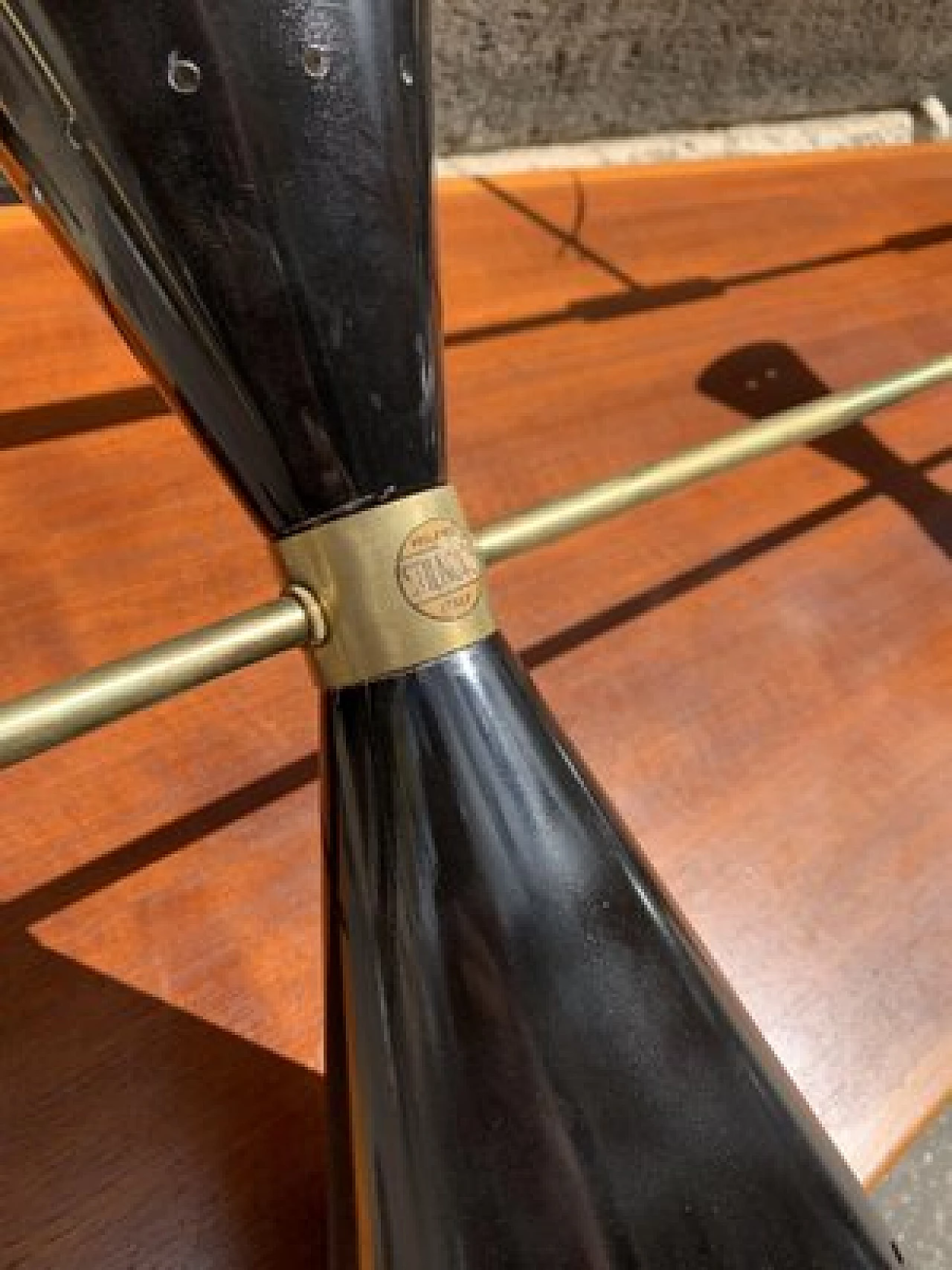 Counter chandelier in brass by Stilnovo, 1950s 5