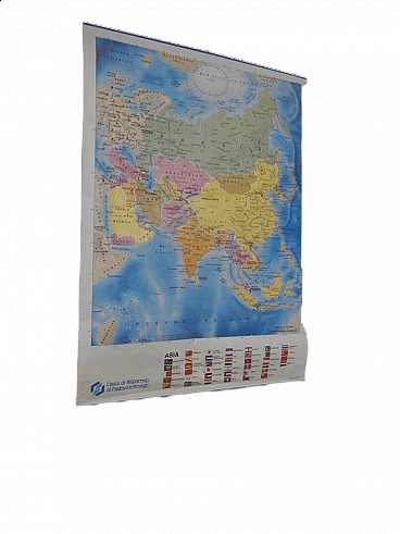 Cartina Asia di Vallardi Industrie Grafiche, anni '90