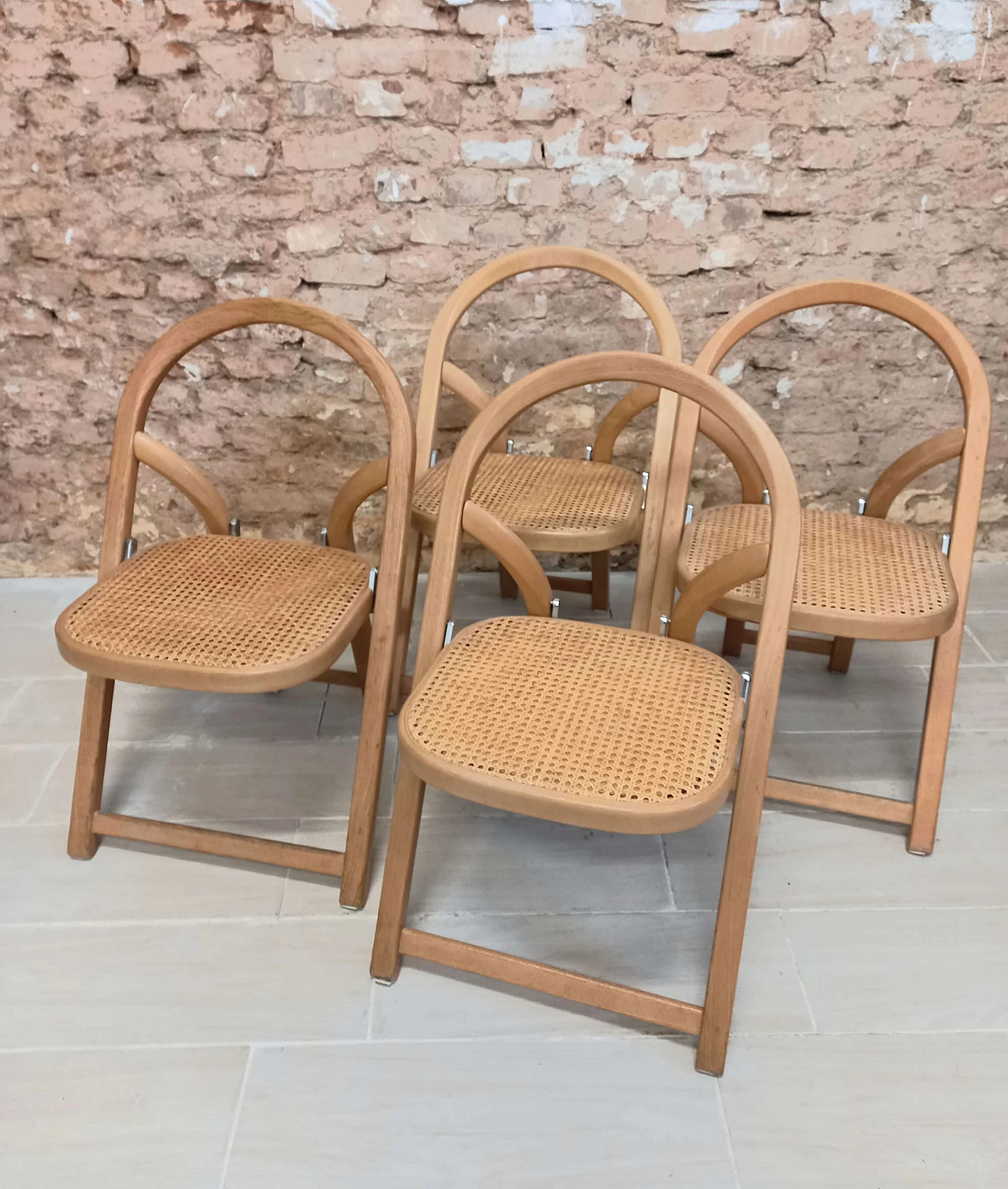 4 Arca chairs by Gigi Sabadin for Crassevig, 1970s 1