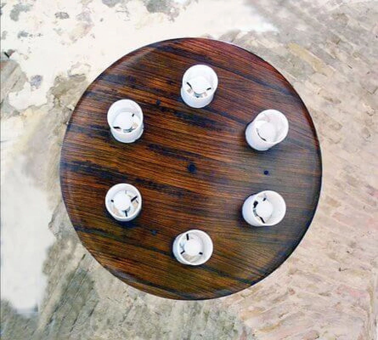 Ceiling lamp by Stilux Milano in rosewood and methacrylate, 1960s 3