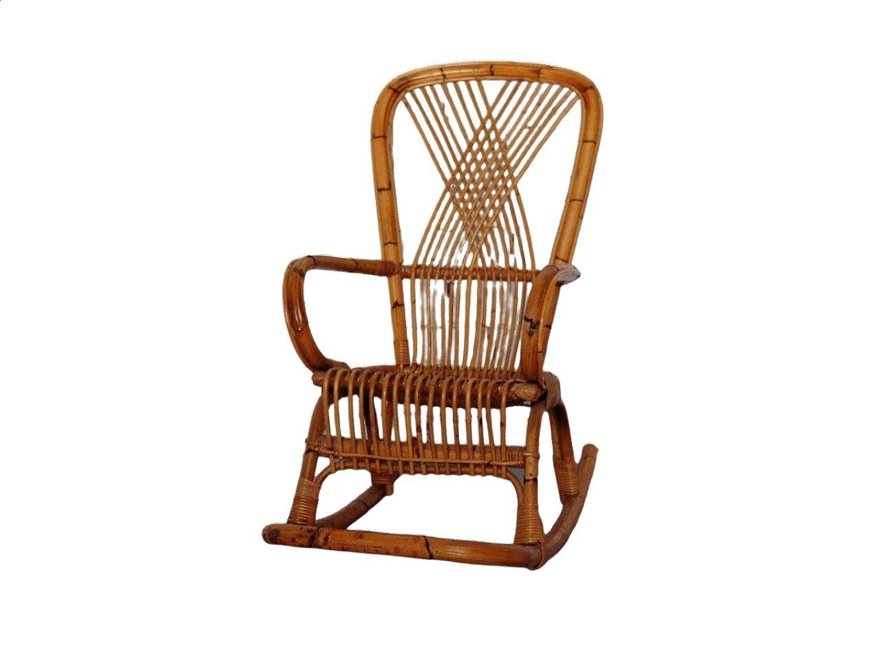 Armchair in bamboo and wicker, 1970s 11