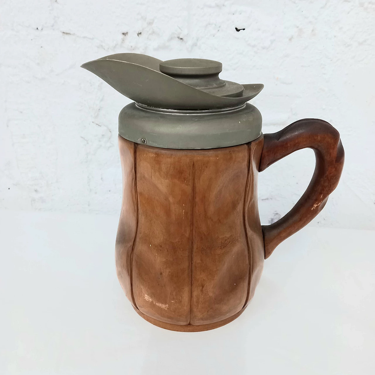 Thermo jug in wood by Aldo Tura for Macabo, 1970s 1